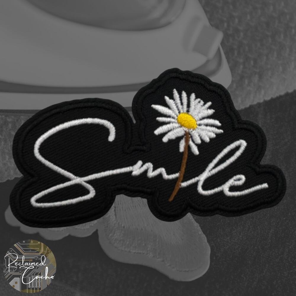 Smile with Daisy Iron On Patch